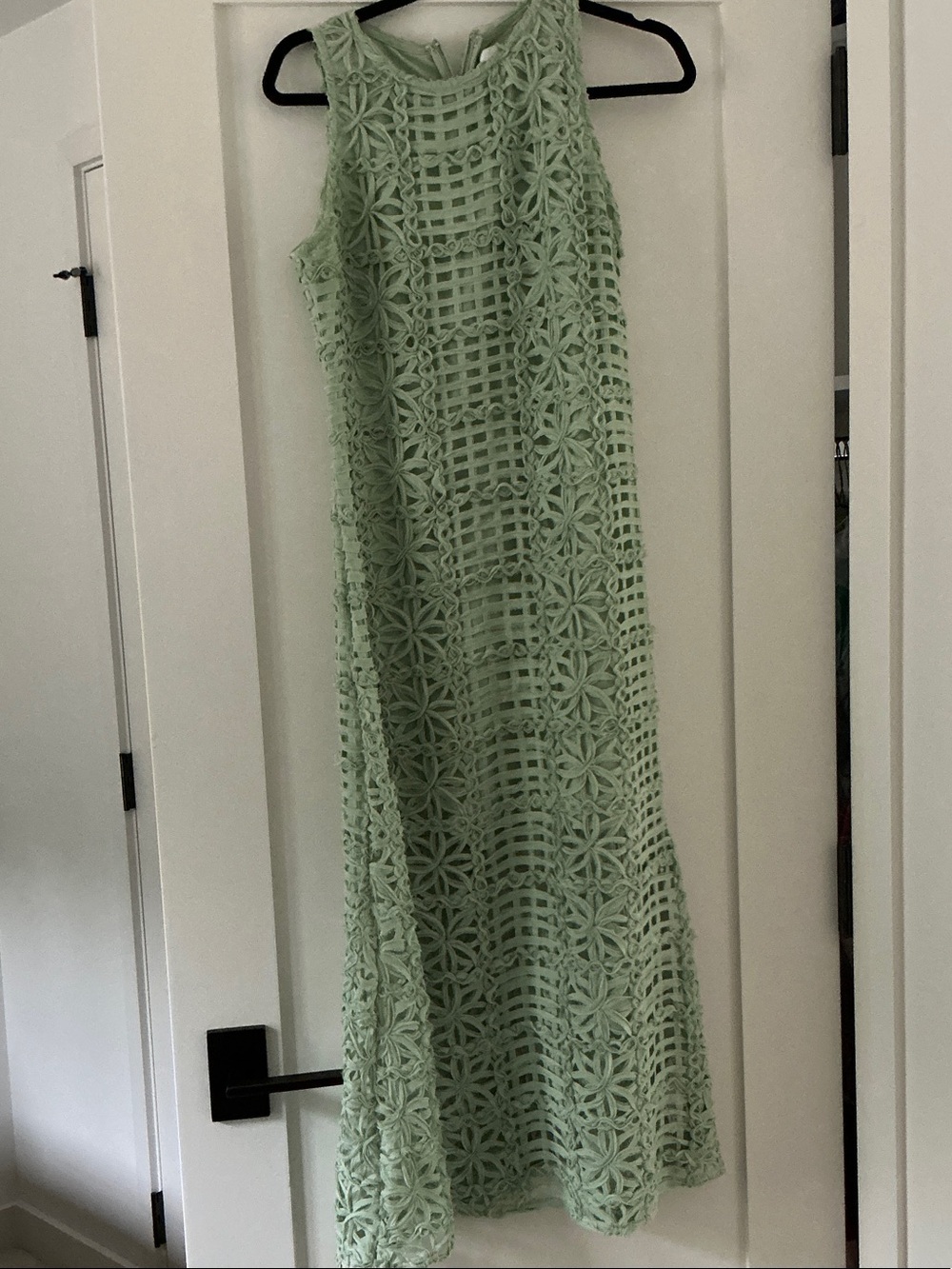 Endless Rose Mint Green Crochet Maxi Dress